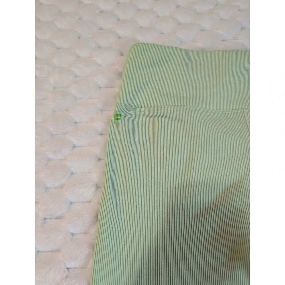 Fabletics Ribbed Seamless High Waisted‎ Leggings Athletic Gym Activewear M